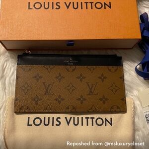 Louis Vuitton Brown and Black Monogram Wallet